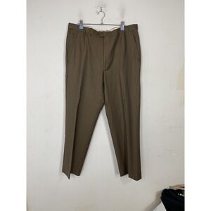 Santorelli Luxury Serge Mens Tobacco‎ 100% Virgin Wool Dress Pants Size 38